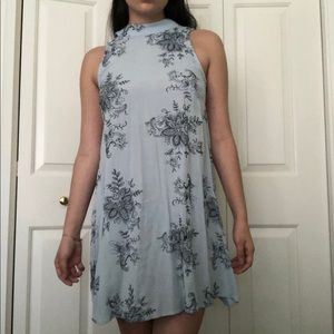nordstrom blue paisley dress